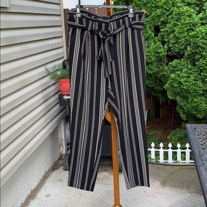 Soho Apparel stripes pant with belt